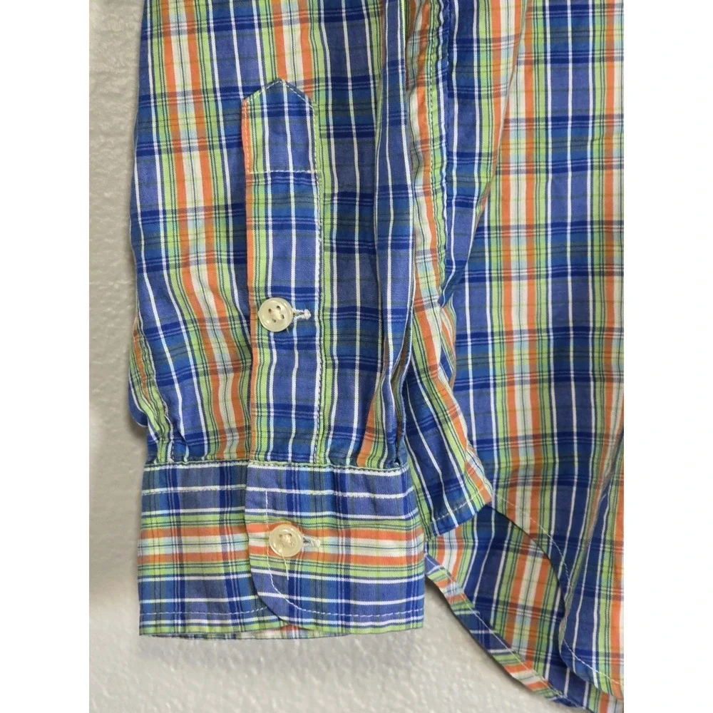 Ralph Lauren Plaid Button Down Long Sleeve Shirt Preppy Casual L(16/18)‎